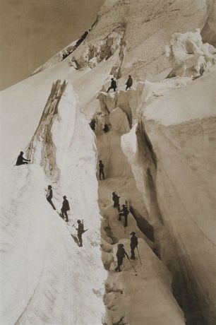 Ascensione al monte Bianco, foto f.lli Bisson (1863)